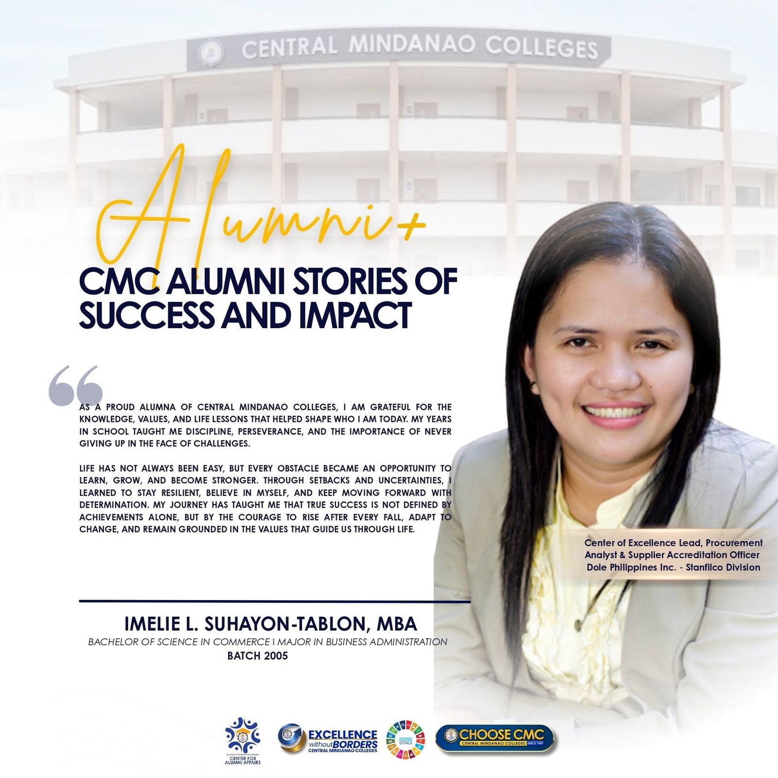 Imelie L. Suhayon-Tablon, MBA