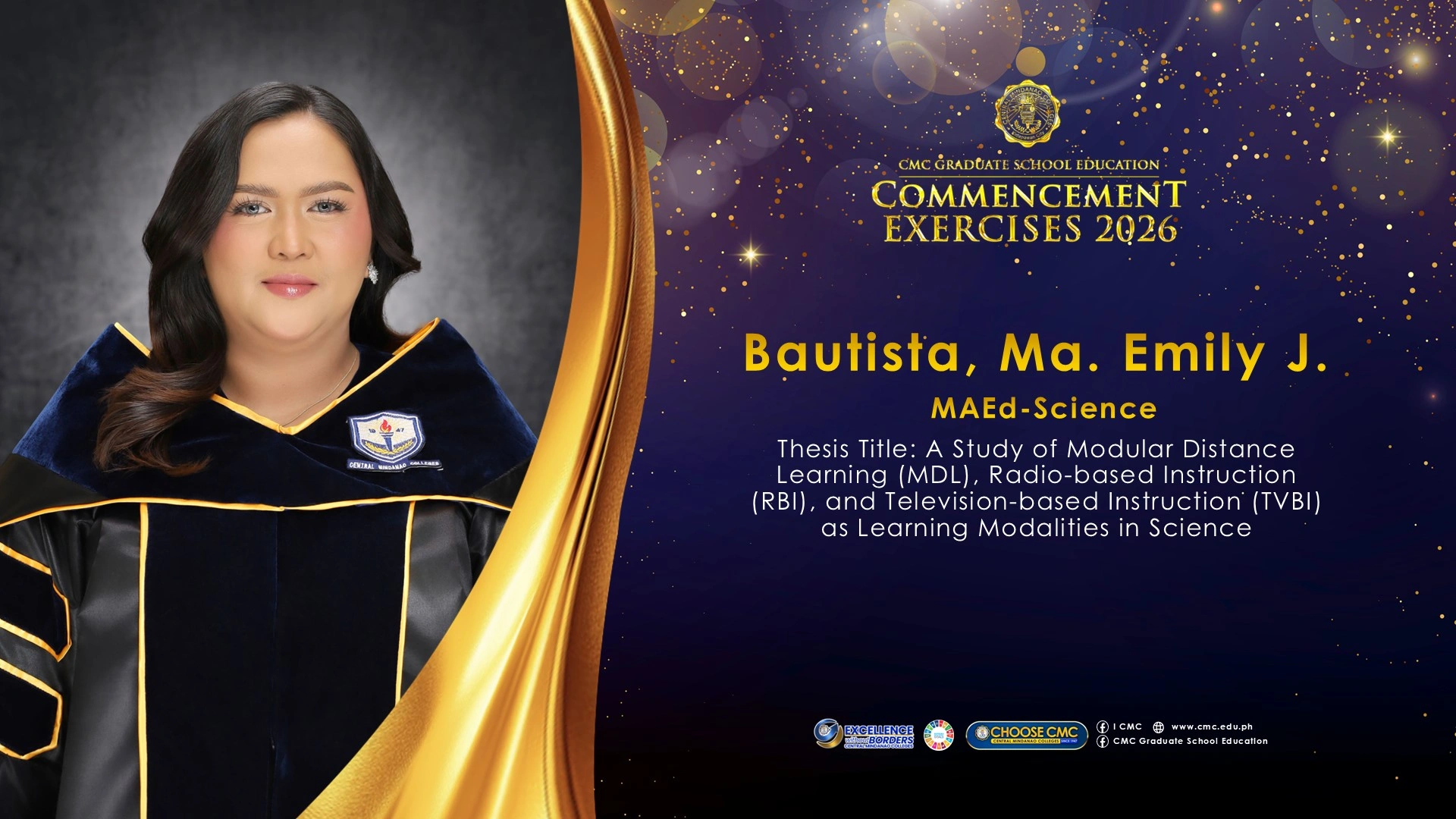 CMC GSE CELEBRATES 28 MAEd SCIENCE MAJOR GRADUATES AT COMMENCEMENT EXERCISES 2026 — photo 9