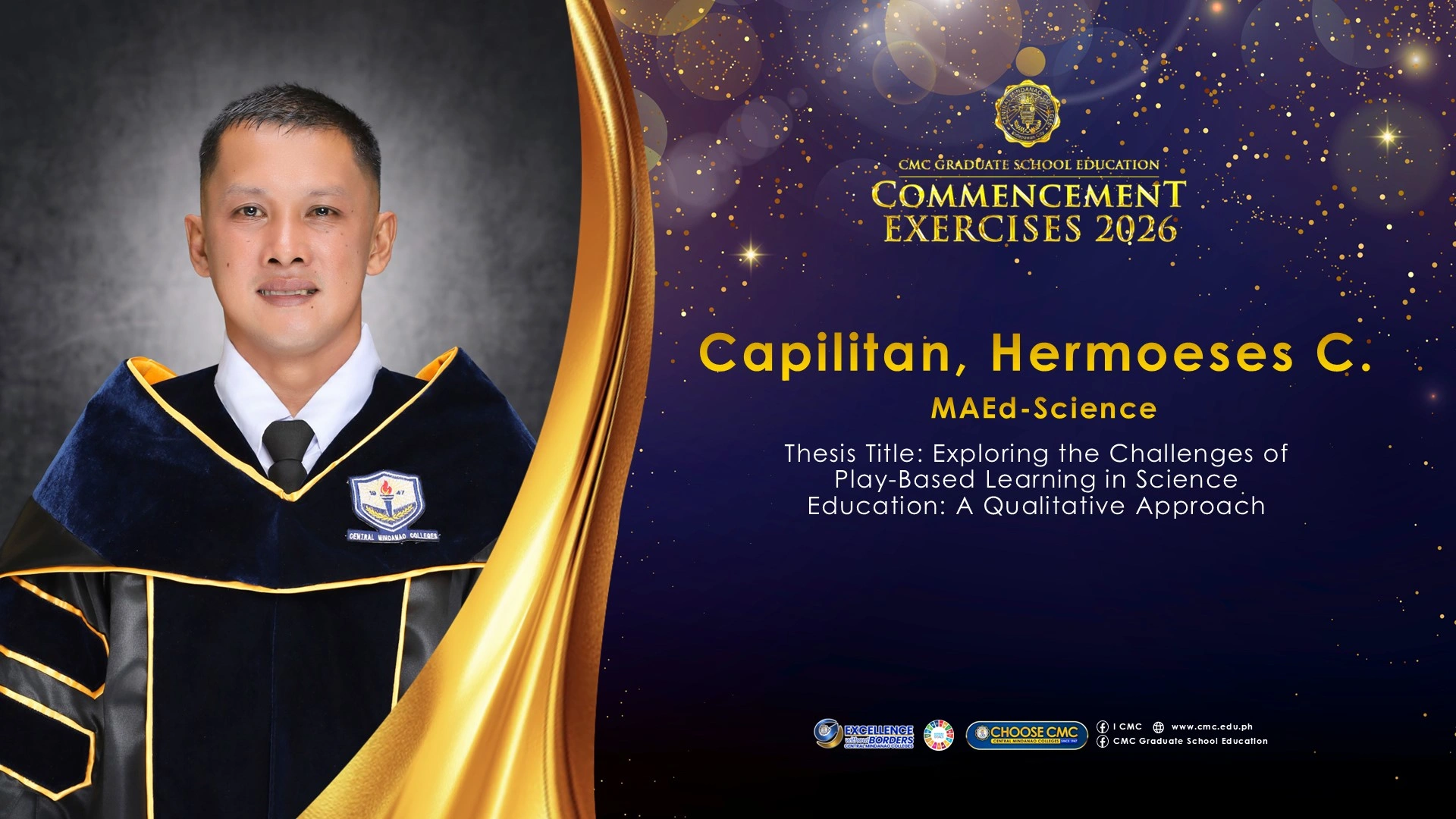 CMC GSE CELEBRATES 28 MAEd SCIENCE MAJOR GRADUATES AT COMMENCEMENT EXERCISES 2026 — photo 7
