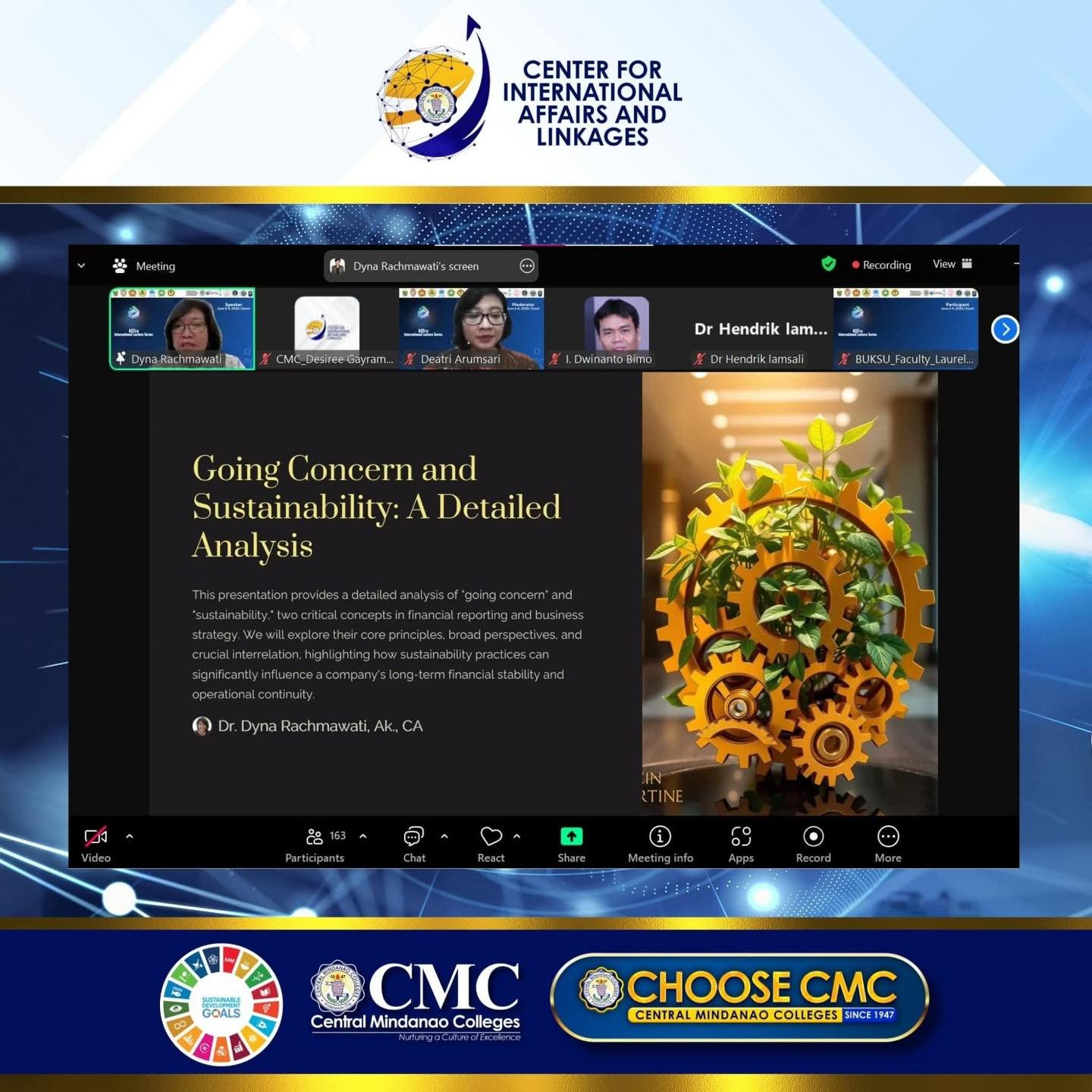CMC Engages in Day 1 of ASTra International Lecture Series on Sustainability