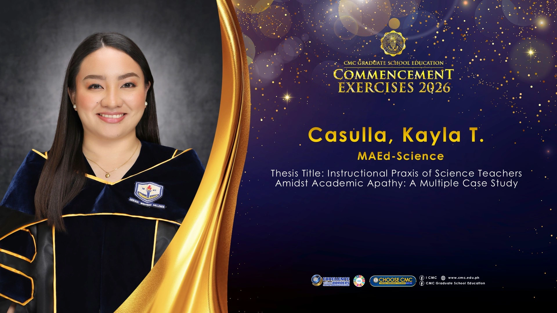 CMC GSE CELEBRATES 28 MAEd SCIENCE MAJOR GRADUATES AT COMMENCEMENT EXERCISES 2026 — photo 4