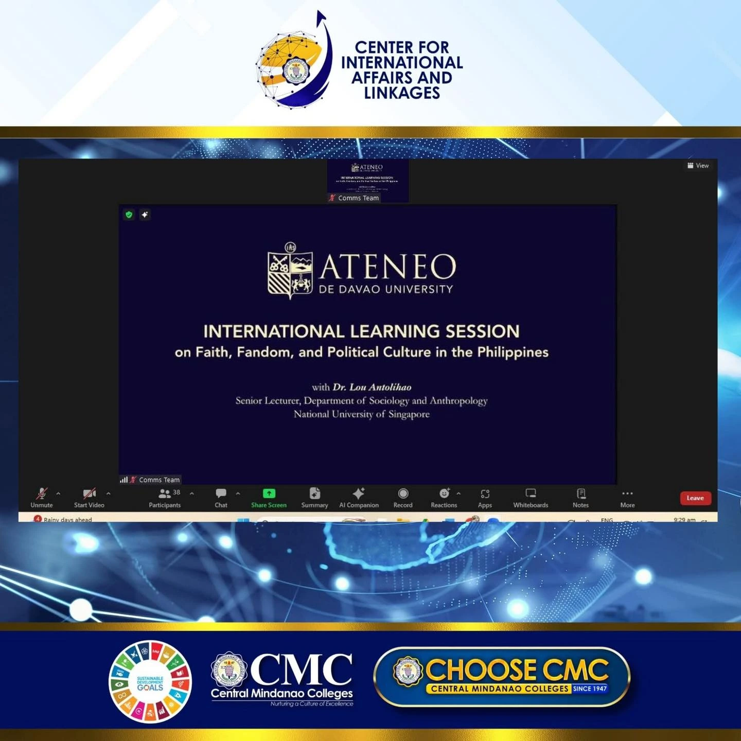 Cultivating Meaningful Conversations: CMC in the Global Dialogue on Faith and Politics