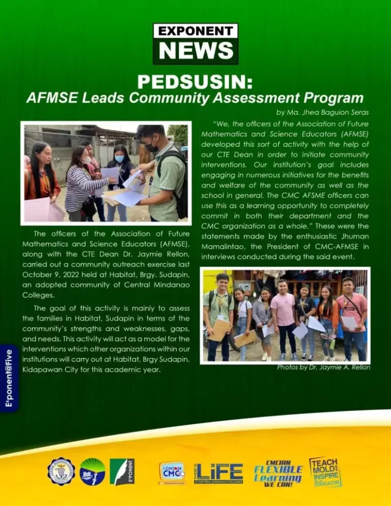 ICYMI | PEDSUSIN: AFMSE Leads Community Assessment Program