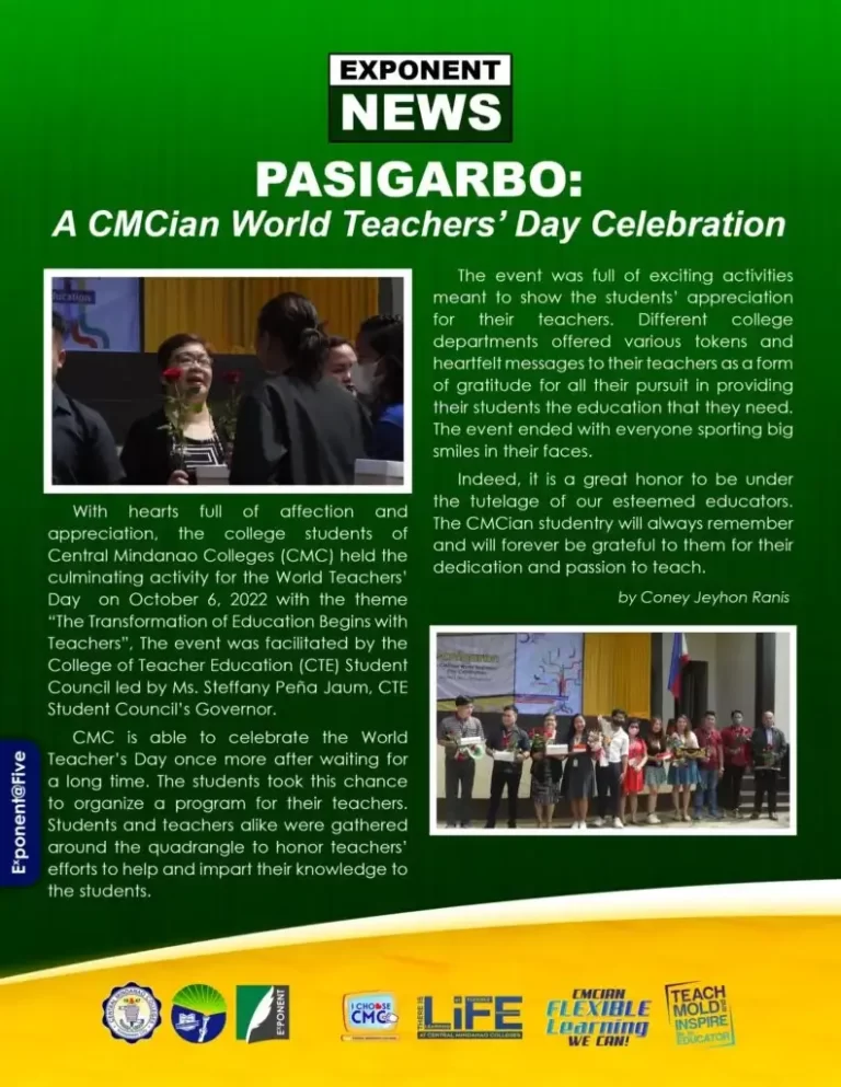 PASIGARBO: A CMCian World Teachers’ Day Celebration
