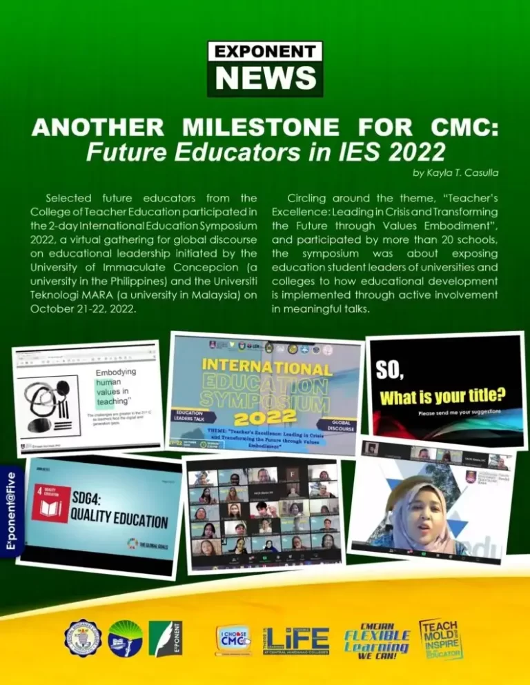 ICYMI | ANOTHER MILESTONE FOR CMC: Future Educators in IES 2022