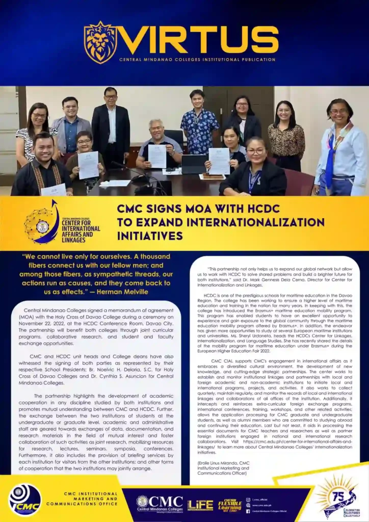 CMC Signs MOA with HCDC to Expand Internalization Initiatives