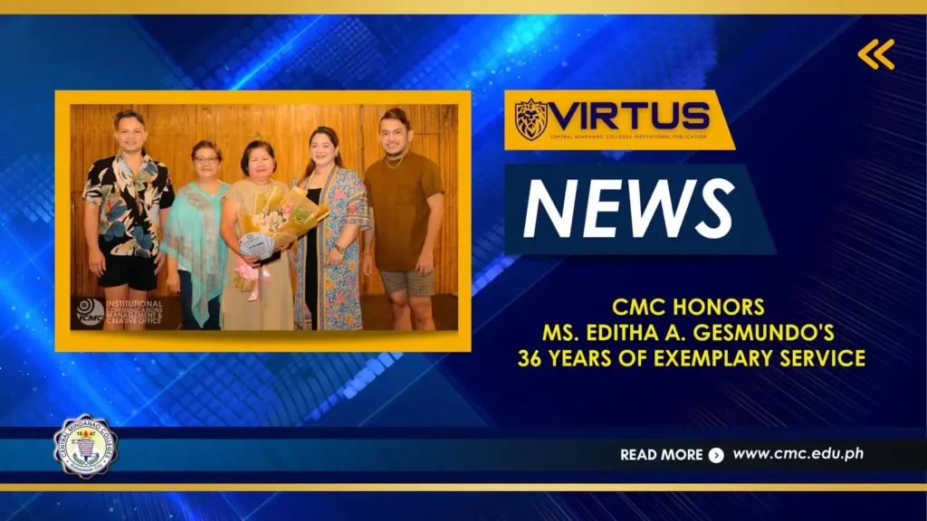 CMC Honors MS. EDITHA A. GESMUNDO’s 36 Years of Exemplary Service