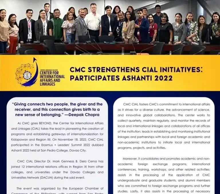 CMC STRENGTHENS CIAL INITIATIVES: PARTICIPATES ASHANTI 2022