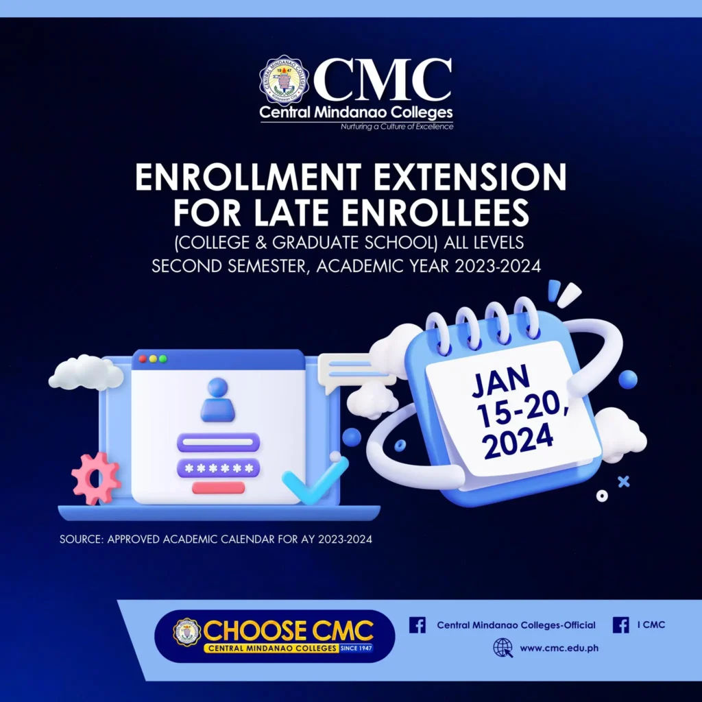 Extended Enrollment for the Second Semester, AY 2023-2024